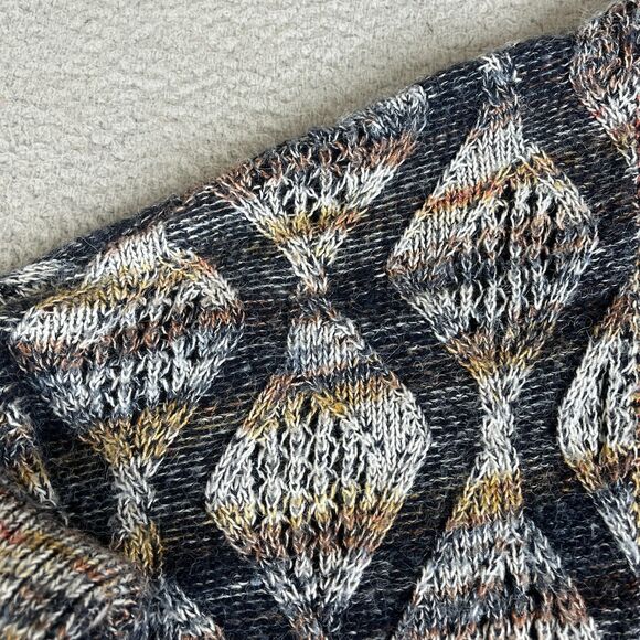 Soft Surrounding Cardigan Sweater Women PXL Gray Brown Wool Blend Open Front - Picture 3 of 12